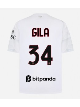 Moški Nogometna dresi replika AC Milan Mario Gila #34 Gostujoči 2026-27 Kratek rokav Moški Nogometna dresi replika AC Milan Mario Gila #34 Gostujoči 2026-27 Kratek rokav